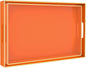 MAONAME Orange Serving Trays Set of 2, Plastic Decorative Trays by MAONAME