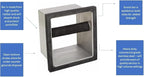 Rattleware Stainless Steel Open Bottom Knock Box Chute - For Home, Cafe, Restaurant, Hotel, Office, or Commercial Establishment - Trusted By Baristas Worldwide (6"x5.5"x4")