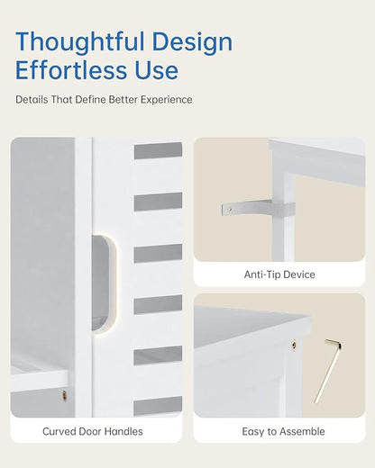 HITNET Bathoom Storage Cabinet, Bamboo Floor Cabinet - Image 8