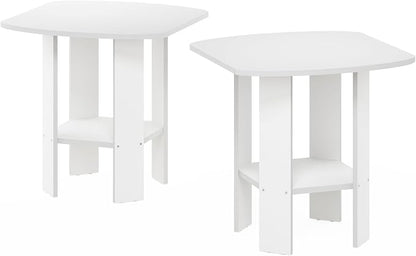 Furinno Simple Design Side Table Set of 2, 2-Tier Modern End Table - Image 5