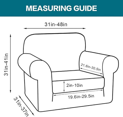 Turquoize 2 Piece Chair Covers Chair Slipcovers - Image 2