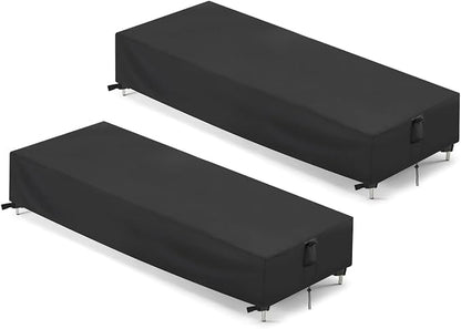 Chaise Lounge Covers, 2 Pack Waterproof Outdoor Lounge Chair Covers by Yourpatiocoverexpert