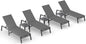 Ciokea Aluminum Foldable Lounge Chairs Set of 4 by CIOKEA