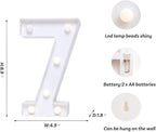 Foaky Decorative Led Marquee Light Up Number, Marquee Light Up Number Sign for Night Light Wedding Birthday Party Christmas Home Bar Decoration Number(7)