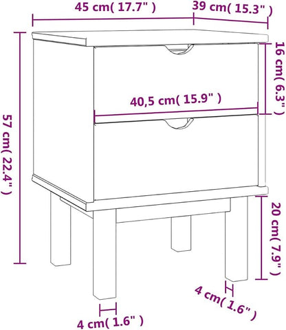 Scandinavian Style Bedside Cabinet - Image 3