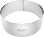 O'Creme Cake Ring Sturdy Stainless Steel Round Mousse Cake Ring Mold for Baking, Dessert Cake Decorating Pastry Rings 7 Inch Diameter x 3 Inch High
