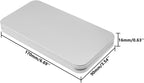 Metal Empty Boxes, Tin Boxes with Lid,Small Silver Tin Boxes,Stackable Organizer Containers,4PCS Storage Tin for Home Outdoor Active Storage Containers