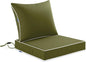 MIULEE Dark Green Outdoor Seat Cushion 24x24 Inch Waterproof & 3 Year Fade by MIULEE
