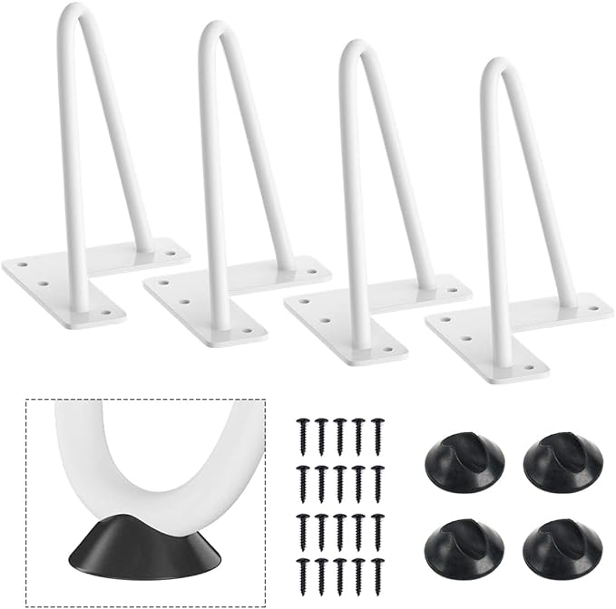 SMARTSTANDARD 6 Inch Heavy Duty Hairpin Furniture Legs, Metal Home DIY Projects by SMARTSTANDARD