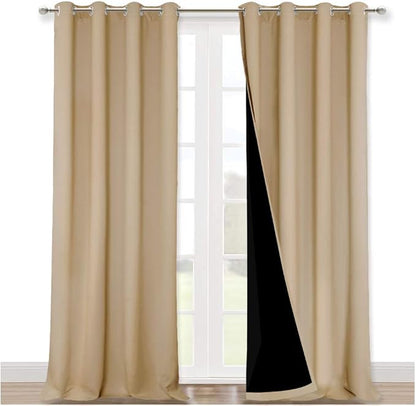 NICETOWN Thermal Insulated 100% Blackout Curtains, Noise Reducing Performance - Image 9