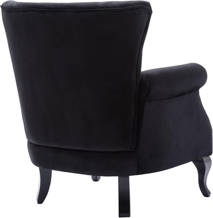 Mid Century Accent Chair Modern Button Tufted Armchair Club Chair Velvet - Image 5