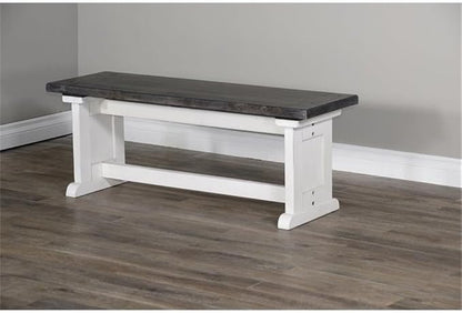 Pemberly Row Wood Breakfast Nook Set, Off White and Dark Brown Finish, Mahogany - Image 7