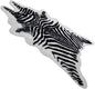 Zebra Print Rug Faux Animal Cowhide Skin Area Rug Leather Carpet Mat Small Size by yingda1992