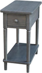 IC INTERNATIONAL CONCEPTS Solid Wood Narrow Side Table in Heather Gray Antique by InternationalConcepts