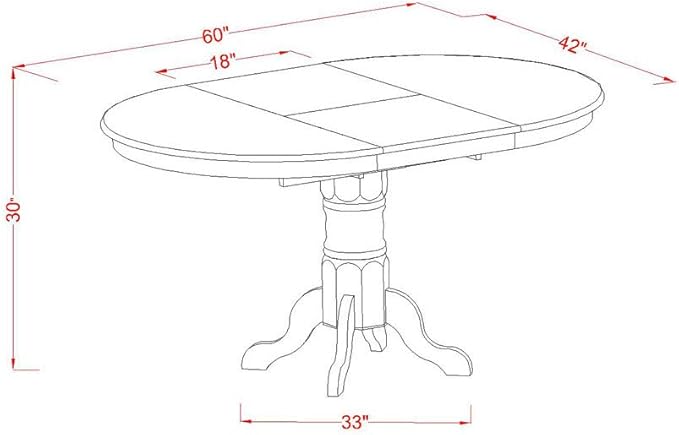 East West Furniture AVT-OAK-TP Avon Modern Kitchen Table - Image 3