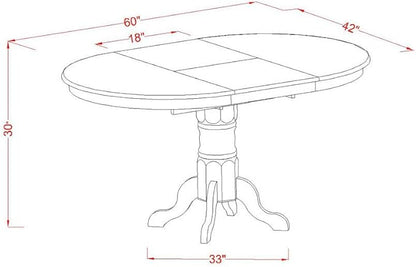 East West Furniture AVT-OAK-TP Avon Modern Kitchen Table - Image 3