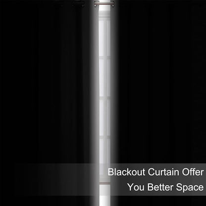 Blackout Curtains 52 x 90 Inch Long Light Grey Curtains Set of 2 Panels Room - Image 3