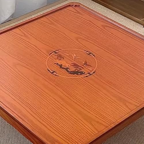 Korean Square Folding Coffee Table, Solid Wood Low Dining Table - Image 5
