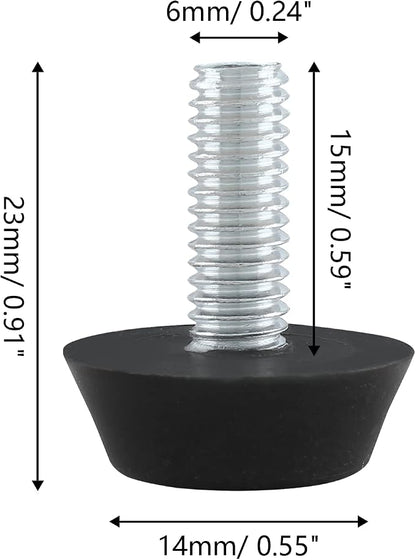 Zorfeter 30 Pcs Screw in Threaded Furniture Adjustable Levelers, M6 Leveling - Image 4