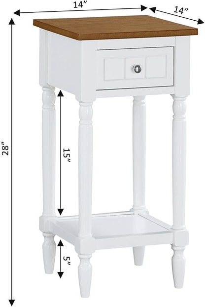 Convenience Concepts French Country Khloe 1 Drawer Accent End Table 14" - Image 3