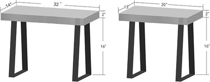 Greenage Natural Wood Rectangle Bench 20"x14"x18" Coffee Side Table - Image 9
