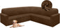 HDCAXKJ Corner Sectional Couch Covers Velvet Stretch L Shape Sofa Cover Soft by HDCAXKJ