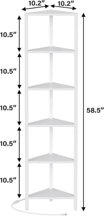 TUTOTAK 6-Tier Corner Bookshelf - Image 2