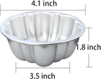 Weilan Cup Cake Molds Aluminum Molds for Jello Pudding Pan Cupcake Muffin Cups Cake Tartlets Nonstick for Steaming and Baking