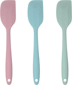 3 Pcs Colorful Silicone Spatula Set, Heat Resistant Rubber Kitchen and Baking Utensils for Non-Stick Cookware with Flexible Edges and Soft Touch Handles