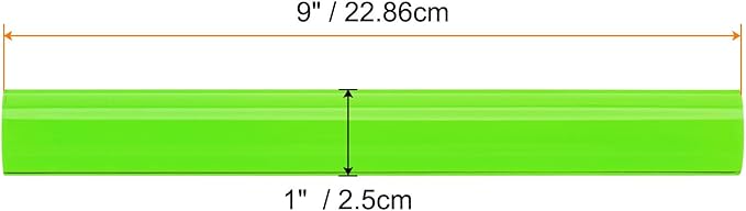 HARFINGTON Acrylic Clay Roller 9 Inch x 1 Inch Solid Non-Stick Plastic Round Tube Roller Polymer Clay Rod Fondant Rolling Pin for Shaping, Sculpting, Modeling DIY Crafts, Green