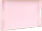 MAONAME Pink Serving Tray with Handles, Modern Decorative Tray by MAONAME