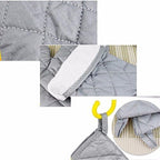 17 Inch Extra Long Heat Resistant Oven Gloves New Cotton Oven Mitts Kitchen Gloves High Temperature Cooking Tool BBQ Gloves (17" Silver)