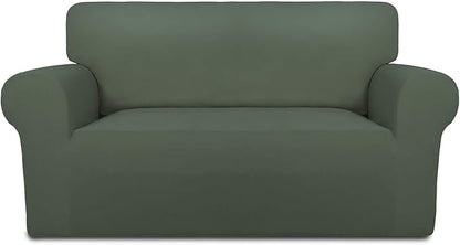 PureFit Stretch Loveseat Covers Fleece Couch Covers by PureFit