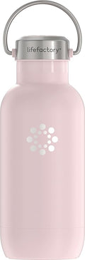 Lifefactory Stainless Steel Vacuum-Insulated Sport Bottle, 16 Ounce, Desert Rose