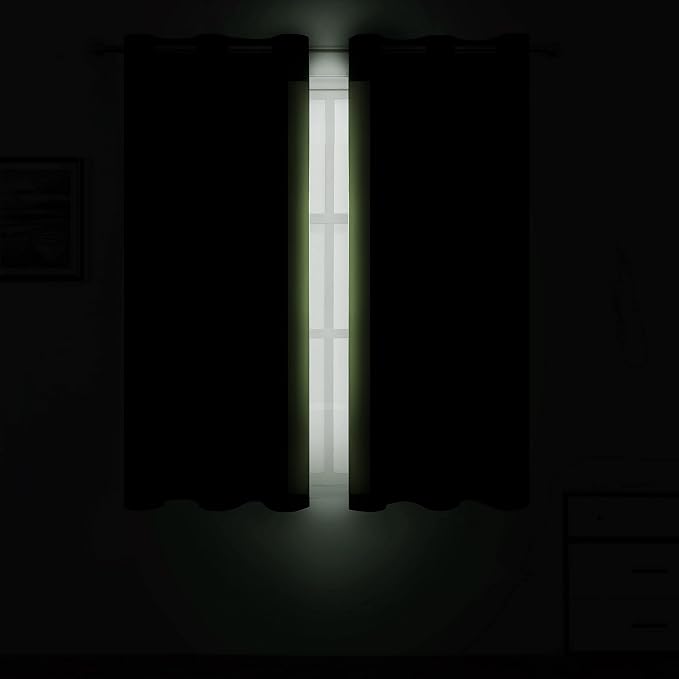 Light Green Thermal Blackout Curtains/52 x 54 Inch/Set of 2 Panels Room - Image 3