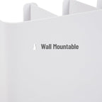 Mind Reader 6 Compartment Upright Breakroom Coffee Condiment and Cup Storage Organizer, White
