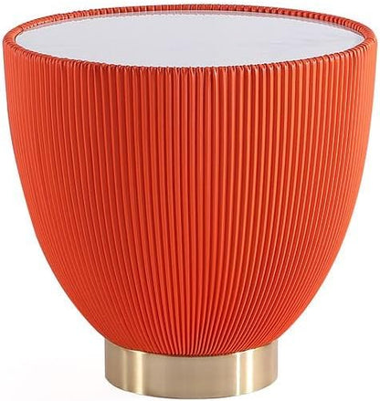 Manhattan Comfort Anderson Modern 18" Round End Table 2.0 | Ceramic Marble by ManhattanComfort