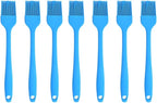 Silicone brush, Oil Brush for BBQ Kitchen Cooking Baking and Grilling (7 PCS,blue)