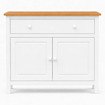 From the Tree Furniture 44" Wide White & Pine Top Solid Pine Shaker Sideboard - Image 3