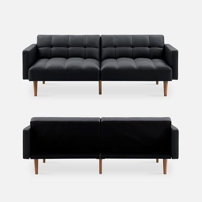 mopio 76.4" Futon Sofa Bed, Sleeper Sofa, Mid Century Modern Futon Couch - Image 9