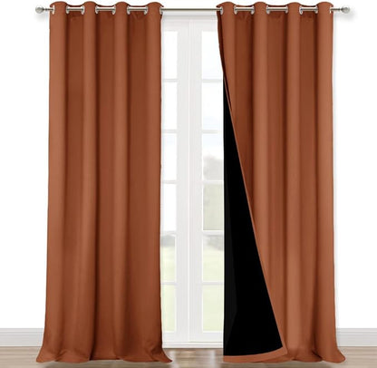 NICETOWN 100% Blackout Blinds, Burnt Orange, Laundry Room Decor Window by NICETOWN