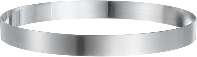 HARFINGTON Round Cake Ring 7.48 x 1 Inch Seamless Stainless Steel Pastry Mousse Dessert Ring Mirror Coating for Baking Cooking English Muffins Crumpet Making Tool