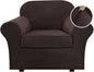 H.VERSAILTEX Rich Velvet Stretch 2 Piece Cover Chair Slipcover Sofa Cover by HVERSAILTEX