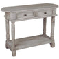 Sunset Trading Shabby Chic Cottage Table, Two Drawer, Natural limewash by SunsetTrading