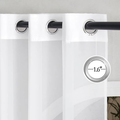 NICETOWN Kitchen Curtains 36 inches Long, Grommet Voile Sheer - Image 2