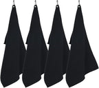 watchget Barista Towels 4 Pack - Espresso Machine Microfiber Cloth Set, 12"x20", Professional Coffee Towels for Barista Coffee Bar Espresso Microfiber Cloth Set Espresso Rag, Black