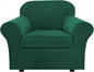 H.VERSAILTEX Rich Velvet Stretch 2 Piece Cover Chair Slipcover Sofa Cover by HVERSAILTEX