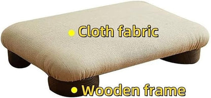 Japanese Tatami Low Stool, Wooden Footstool, Compact Bed Stool, Comfortable - Image 3