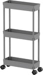 Sooyee Slim Storage Cart, 3 Tier Bathroom Rolling Utility Cart Storage by Sooyee