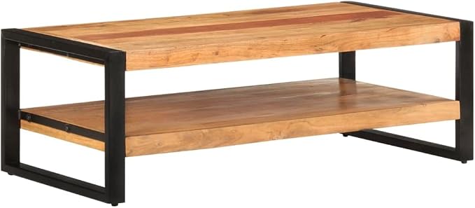 Coffee Table 47.2"x23.6"x15.7" Solid Acacia Wood, End Tables, Living Table - Image 7